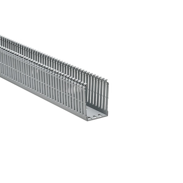 HellermannTyton 184-34003 | High Density Slotted Wall Wiring Duct, 3" x 4", Non-Adhesive, PVC, Gray, 120ft/Carton