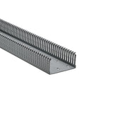 HellermannTyton 184-42001 | High Density Slotted Wall Wiring Duct, 4" X 2", Non-Adhesive, Pvc, Gray, 120Ft/Carton