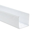 HellermannTyton 184-44003 | High Density Slotted Wall Wiring Duct, 4" X 4", Non-Adhesive, Pvc, White, 30Ft/Box