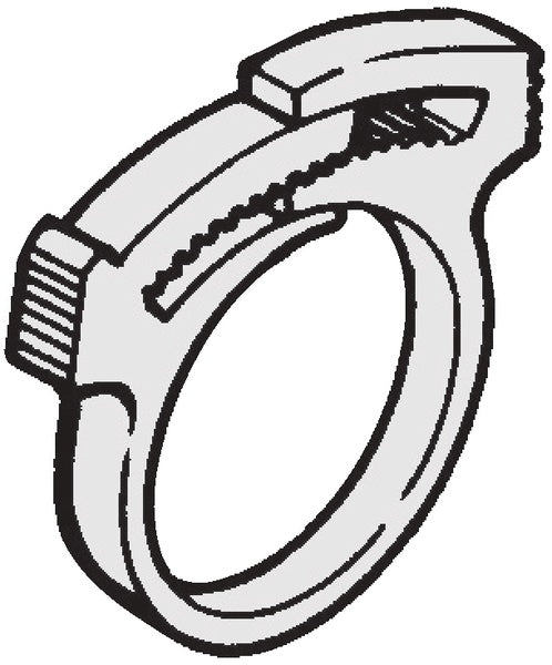 HellermannTyton 190-00301 | Snapper Hose Clamp, 0.73 - 0.83" Bundle Diameter, Pa66Gf13, Black, 1000/Pkg