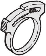 HellermannTyton 190-00303 | Snapper Hose Clamp, 0.71 - 0.81" Bundle Diameter, Pom, White, 1000/Pkg