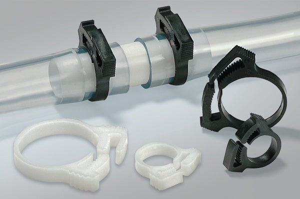 HellermannTyton 190-00303 | Snapper Hose Clamp, 0.71 - 0.81" Bundle Diameter, Pom, White, 1000/Pkg