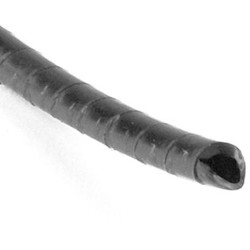 HellermannTyton 2.5N0C | Spiralwrap Protective Sheathing, 0.38" Diameter, Pa6, Black, 100 Ft/Roll