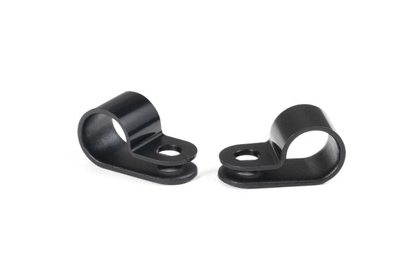 HellermannTyton 211-60005 | P-Clamp, 0.39" Wide, 0.43" Max Bundle Dia, 0.17" Mounting Hole Dia, PA66HS Black, 100/pkg