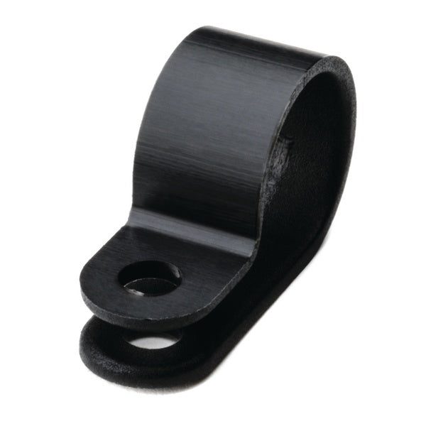 HellermannTyton 211-60090 | P-Clamp, 0.39" Wide, 0.55'' Max Bundle Dia, 0.17'' Mounting Hole Dia, Pa66Hs Black, 1000/Pkg