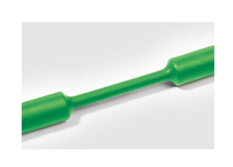HellermannTyton 309-60293 | Heat Shrink Tubing, Mini Reel, 2:1 Shrink Ratio, 1/8", 3.2/1.6 Dia, PO, Green, 100 ft/Reel