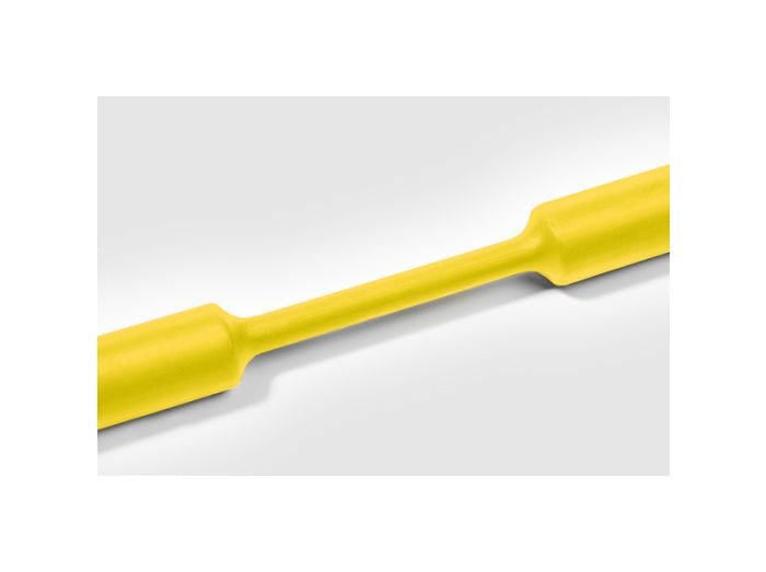 HellermannTyton 309-60317 | Heat Shrink Tubing, Mini Reel, 2:1 Shrink Ratio, 1", 25.4/12.7 Dia, PO, Yellow, 25 ft/Reel