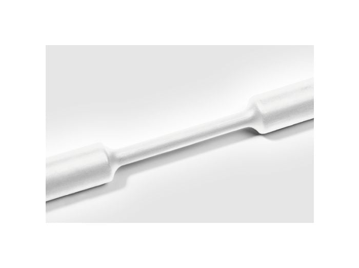 HellermannTyton 309-65158 | Heat Shrink Tubing, 4ft. Long Stick, 2:1 Shrink Ratio, 3/8", 9.5/4.8 Dia, PO, White, 15/pkg