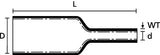 HellermannTyton 323-50011 | Heat Shrink Tubing, 4' Long Stick, Medium Wall Adhesive Lined, Up To 4:1, 3/4", 19/6 Dia, Po, Black, 10/Pkg