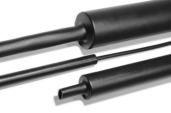 HellermannTyton 323-50012 | Heat Shrink Tubing, 4' Long Stick, Medium Wall Adhesive Lined, Up To 4:1, 1.25", 30/8 Dia, Po, Black, 6/Pkg