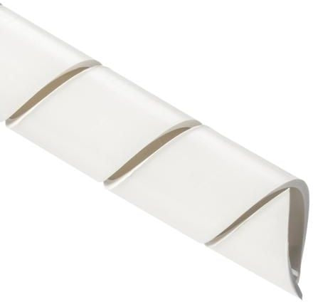 HellermannTyton 4FRP9C | Spiral Wrap, 100 ft. L, 3/4 in. Dia, Polyethylene, Natural, -4 F, 176 F, Flame-Retardant