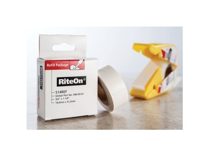 HellermannTyton 512REF | Rite-On Self-Laminating Label Refill, .75" x .5" x 1.875", VL, White, 150/roll
