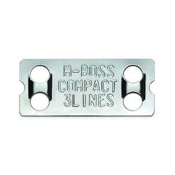 HellermannTyton 544-80201 | M-Boss Marker, 1.77" W x 0.78" H, Stainless Steel, Silver, 1000/Box