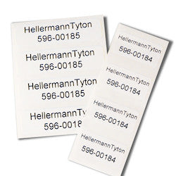 HellermannTyton 596-00183 | Thermal Transfer Labels, 2.5" x .5", For Use On White Insert 596-00420, PET, White, 500/roll