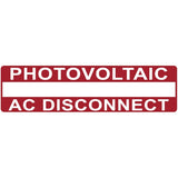 HellermannTyton 596-00237 | Solar Label, Printable, 2017 Code, PHOTOVOLTAIC AC DISCONNECT, 3.75" x 1.0", PET, Red, 50/roll