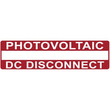 HellermannTyton 596-00238 | Solar Label, Printable, 2017 Code, PHOTOVOLTAIC DC DISCONNECT, 3.75" x 1.0", PET, Red, 50/roll