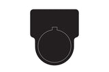 HellermannTyton 596-00407 | Foam Nameplate, 1.2" X 1.5" Button Label With .88" Hole, Pet, Black, 250/Roll