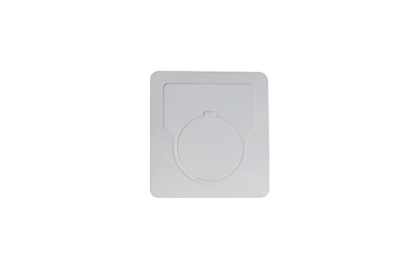 HellermannTyton 596-00414 | Foam Nameplate, 1.75" x 1.75" Button Label With 1.2" Hole, PET, White, 250/roll