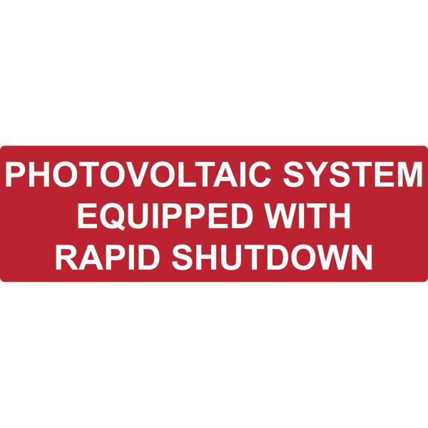 HellermannTyton 596-00474 | Solar Label, Reflective, Photovoltaic System...Rapid Shutdown, 5.5" X 1.75", Vl, Red, 50/Roll