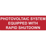 HellermannTyton 596-00474 | Solar Label, Reflective, Photovoltaic System...Rapid Shutdown, 5.5" X 1.75", Vl, Red, 50/Roll
