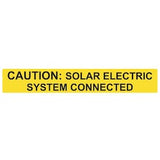 HellermannTyton 596-00613 | Solar Label, Reflective, Caution Solar Electric System Connected, 6.5" X 1.0", Vl, Yellow, 50/Roll
