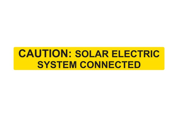 HellermannTyton 596-00613 | Solar Label, Reflective, Caution Solar Electric System Connected, 6.5" X 1.0", Vl, Yellow, 50/Roll