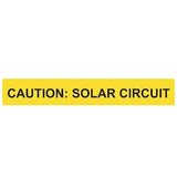 HellermannTyton 596-00615 | Solar Label, Reflective, Caution Solar Circuit, 6.5" X 1.0", Vl, Yellow, 50/Roll