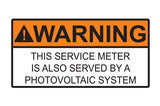 HellermannTyton 596-00735 | Solar Label, Warning Service Meter Served By Pv System, 4.0" X 2.0", Vl, Orange, 50/Roll