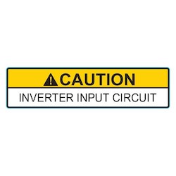 HellermannTyton 596-00750 | Solar Label, Caution Inverter Output Circuit, 4.0" X 1.0", Vl, Yellow, 50/Roll