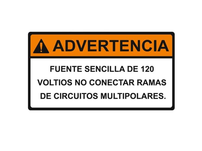 HellermannTyton 596-00824 | Solar Label, Spanish, Warning 120-volt Supply, 3.75" x 2.0", VL, Orange/White, 50/roll