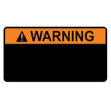 HellermannTyton 596-00868 | Metal Solar Placard, Blank Plate For Engraving, 3.75" x 2.0", AL, Orange/Black, 5/pkg