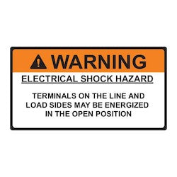 HellermannTyton 596-00878 | Solar Label, Warning Electrical Shock Hazard, 3.75" X 2.0", Vl, Orange, 50/Roll