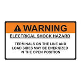 HellermannTyton 596-00878 | Solar Label, Warning Electrical Shock Hazard, 3.75" X 2.0", Vl, Orange, 50/Roll