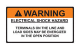 HellermannTyton 596-00878 | Solar Label, Warning Electrical Shock Hazard, 3.75" X 2.0", Vl, Orange, 50/Roll