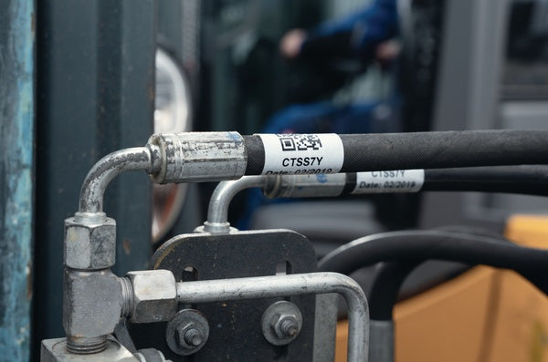 HellermannTyton 596-01903 | These self-laminating labels are ideal for marking hoses and pipes in harsh environments.