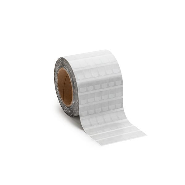 HellermannTyton 596-12203 | Thermal Transfer Tab Label, Self-Laminating, 0.50 x 0.37 x 0.82 in, Vinyl, White, 10 m/Roll