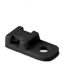 HellermannTyton CTAM10M4 | Cable Tie Anchor Mount, 0.17" Hole Dia, 0.20" Max Tie Width, PA66, Black, 1000/Pkg