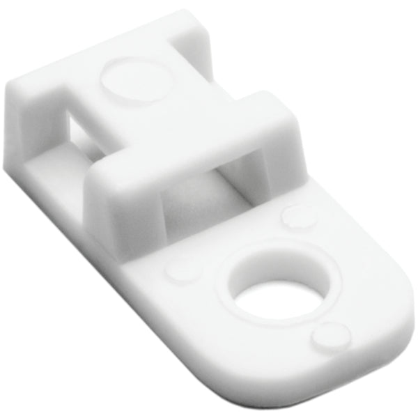 HellermannTyton CTAM210M4 | Cable Tie Anchor Mount, 0.20" Hole Dia, 0.20" Max Tie Width, Pa66, White, 1000/Pkg