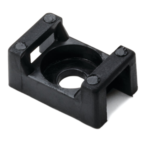 HellermannTyton CTM00C2 | Cable Tie Anchor Mount, 0.58" X .37", 0.15" Hole Dia, 0.2" Max Tie Width, Pa66, Black, 100/Pkg