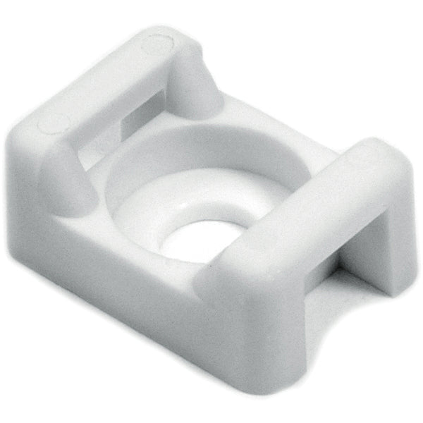 HellermannTyton CTM110M4 | Cable Tie Anchor Mount, .58" x .37", .19" Hole Dia, .2" Max Tie Width, PA66, White, 1000/pkg
