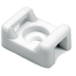 HellermannTyton CTM110M4 | Cable Tie Anchor Mount, .58" x .37", .19" Hole Dia, .2" Max Tie Width, PA66, White, 1000/pkg