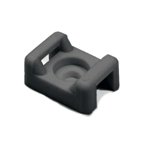 HellermannTyton CTM40M4 | Cable Tie Anchor Mount, 0.86" X .62", 0.25" Hole Dia, 0.31" Max Tie Width, Pa66, Black, 1000/Pkg
