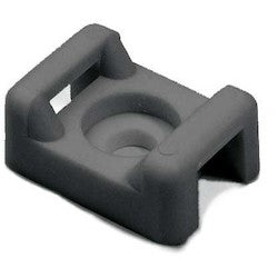 HellermannTyton CTM40M4 | Cable Tie Anchor Mount, 0.86" X .62", 0.25" Hole Dia, 0.31" Max Tie Width, Pa66, Black, 1000/Pkg