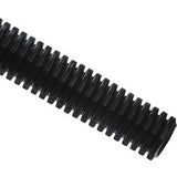 HellermannTyton CTP380STD | Convoluted Tubing, Slit, 0.38" Dia, Pe, Black, 1900 Ft/Carton