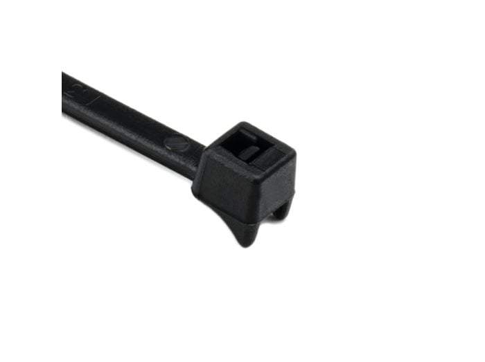 HellermannTyton CTT20R0HSC2 | Clamp Tie, 4" Long, 20lb Tensile Strength, PA66HS, Black, 100/pkg