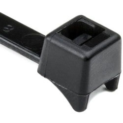 HellermannTyton CTT60R0HSC2 | Clamp Tie, 8" Long, 60Lb Tensile Strength, Pa66Hs, Black, 100/Pkg