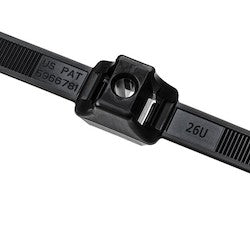 HellermannTyton DCT110HIRK2 | Dual Clamp Tie, 19.20" Long, .25" Stud Dia, 2.30" Max Bundle Dia, 150lb, PA66HIRHSUV, Black, 50/pkg