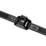 HellermannTyton DCT90HIRK2 | Dual Clamp Tie, 0.25" Stud Dia, 1.30" Max Bundle Dia, 150Lb, Pa66Hirhsuv, Black 50/Pkg