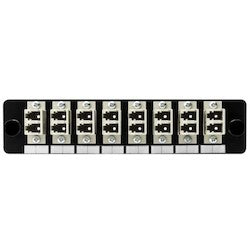 HellermannTyton FAP8DMMLC | Fiber Adapter Panel Preloaded with 8 Duplex LC MM, Beige, 1/pkg