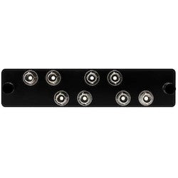 HellermannTyton FAP8SMMST | Fiber Adapter Panel Preloaded with 8 ST MM, 1/pkg